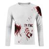 Halloween Print Raglan Sleeve Men's Long Sleeve Top