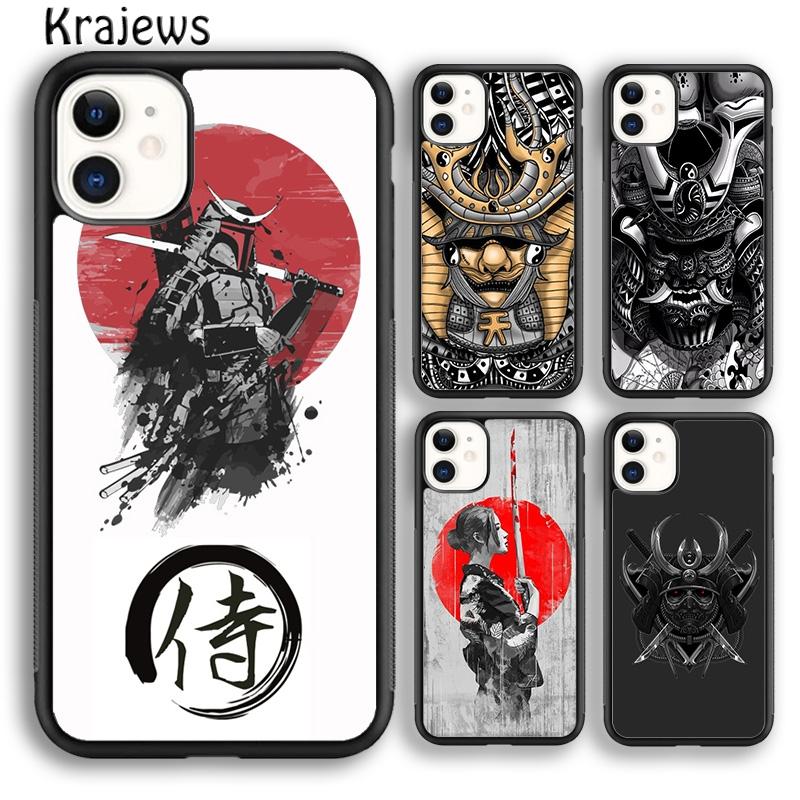 Krajews Japan Samurai Helmet Soft Phone Case Cover For iPhone 17 Air 16 15 14 plus 11 12 13 pro max Plus coque Fundas