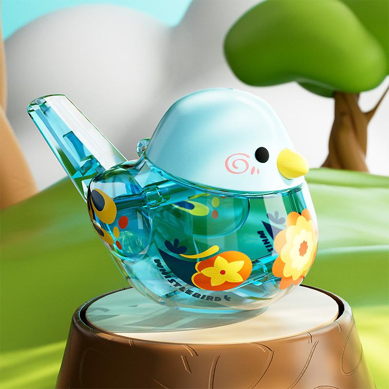 

Water Bird Infant Toys - Small Bird Calls, Can Add Water To Whistle, Effective Pronunciation Training Musical Instrument Tool небесно-голубой