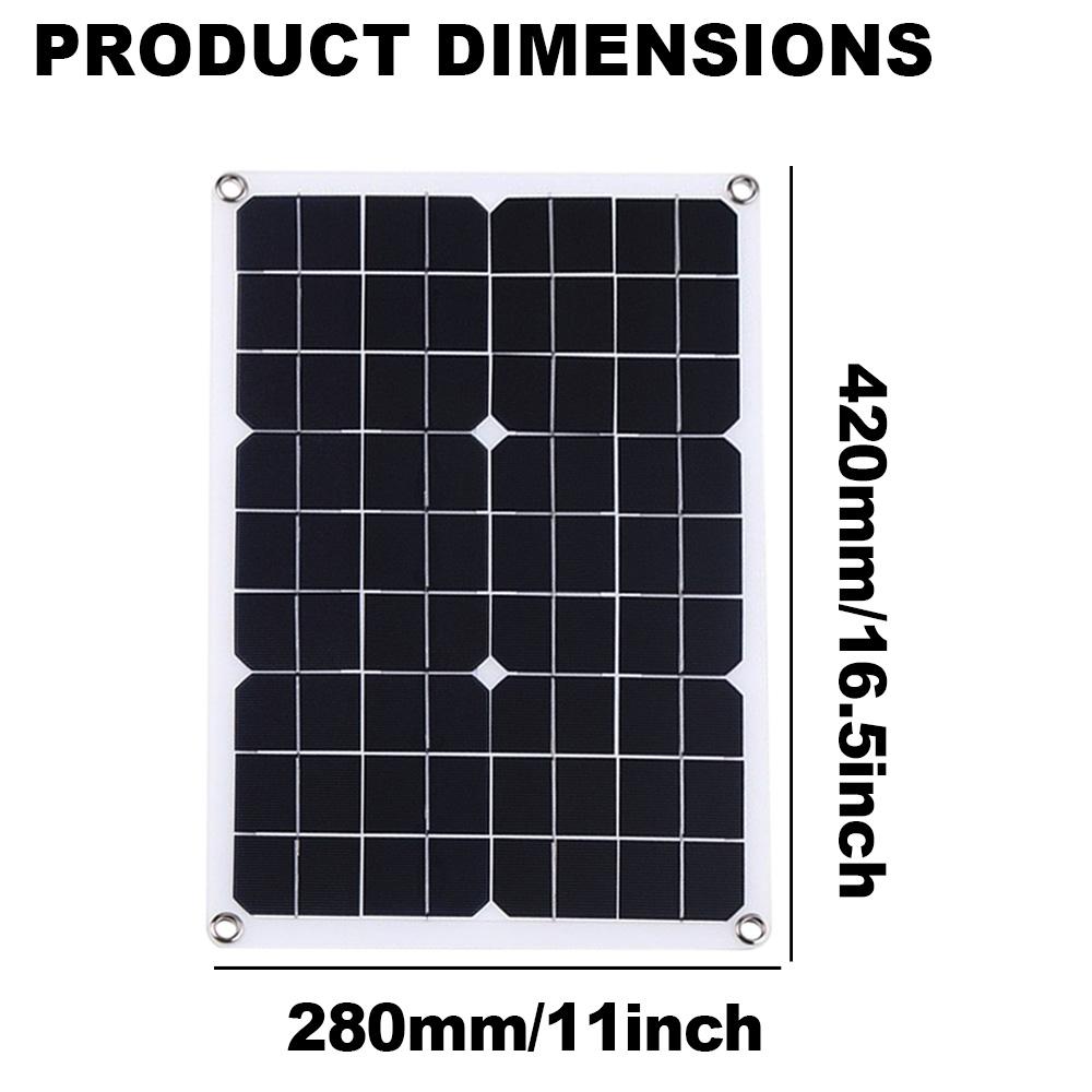 (U.S Stock ) SOECOPO Portable Solar Panel Kit 2* 18W - 500W Photovoltaic Panels for Camping Free 100A Controller USB Home Balcony 4