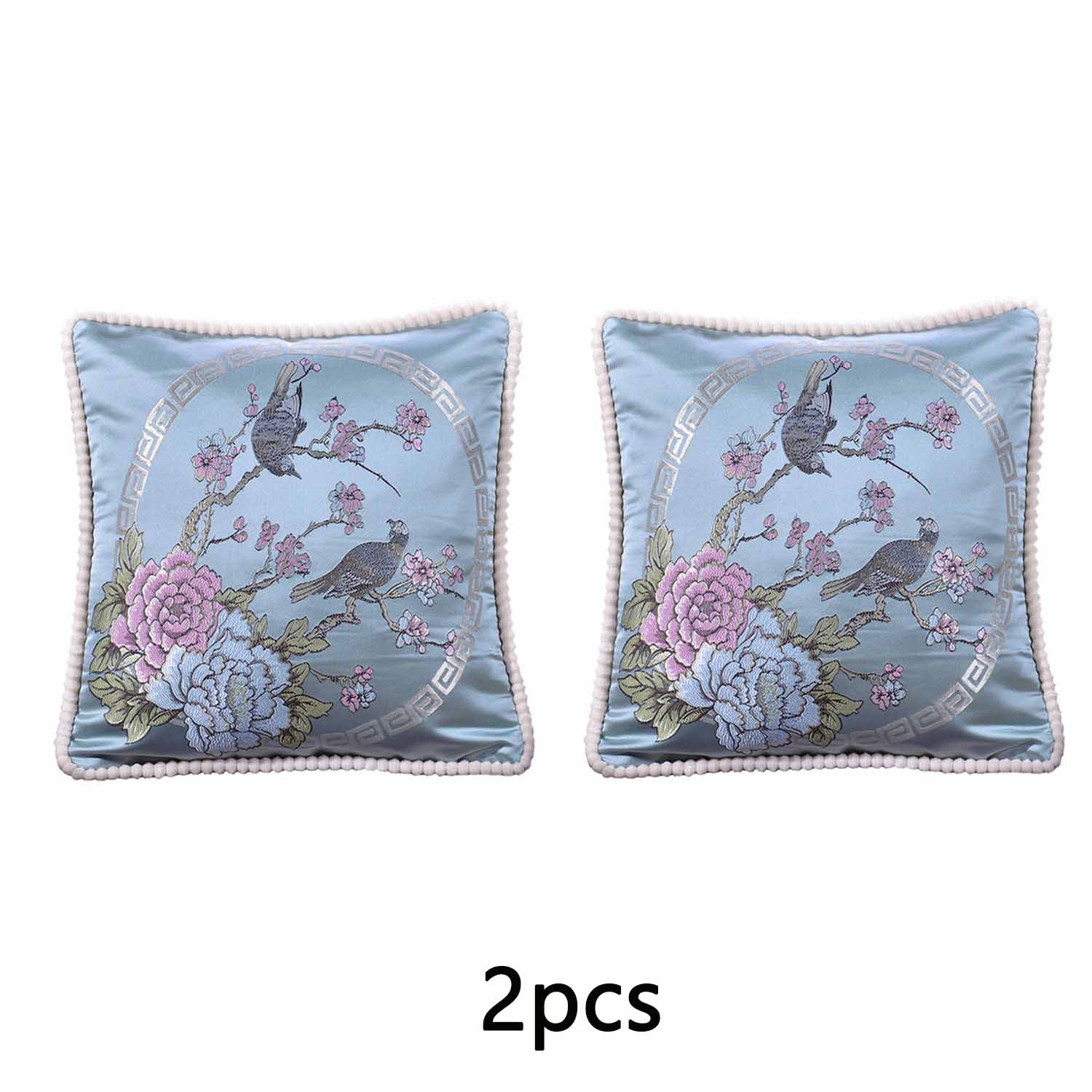 

2 шт. Прикроватная наволочка Осень Зима Дом Европейский стиль Жаккардовая наволочка Цветочный узор Корпоративный подарок Обивка диванной подушки 48*48cm