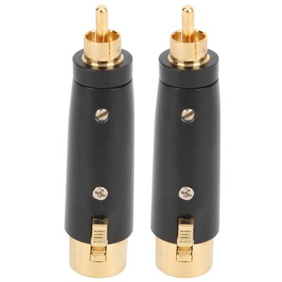 2 Stück Audioadapter Zinklegierung Cinch-Stecker Stecker auf Buchse Konverter Zubehör LZ1171G