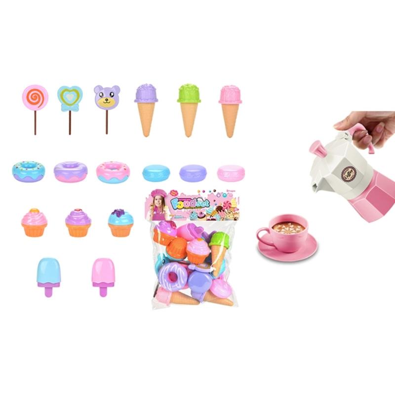 Simulation Dollhouse Accessories Pastry Afternoon Tea Toy Pretend Play Set Dessert Cake Cupcake Low Tea Accessories