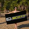 Asciugamano da Spiaggia in Microfibra con Logo S-Scott Bike Assorbente Asciugatura Rapida Morbido per Yoga Nuoto Resort Escursionismo
