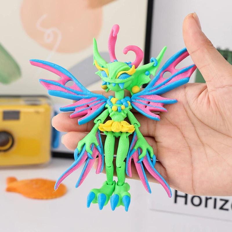 Halloween 3D Printed Toys Cute Cartoon Figure Models Home Tabletop Ornaments Decorative Crafts Children's Gifts Movable Humanoid
