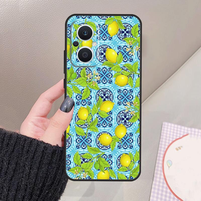 Mediterranean Lemon Funda For OPPO Reno 11 12 13 14 Pro 11F 12F 13F 14F 7 8 Lite OPPO Find X9 X6 X5 X8 Pro Case
