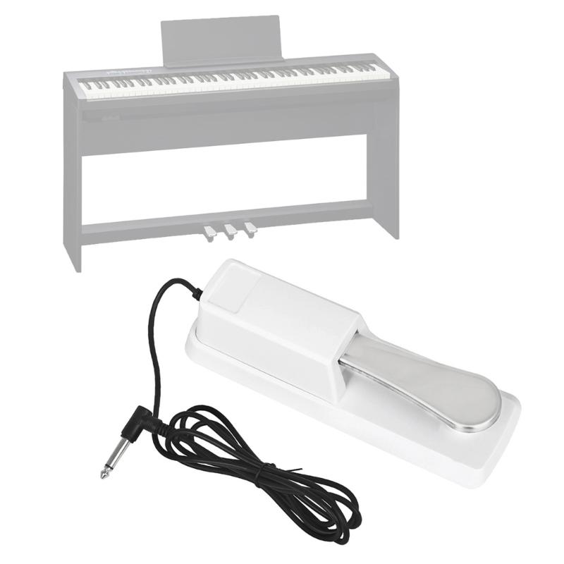 Digital Piano Keyboard Piano Sustain Pedal with Anti-Slip Rubber Bottom For MIDI Keyboard, with 1/4''(6.35mm) Input Plug
