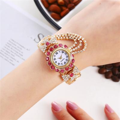 Women Rhinestone Bracelet Watch Adjustable Round Dial Ladies Casual Formal Dress Quartz Bangle Wristwatch Fashion Jewelry Accessory