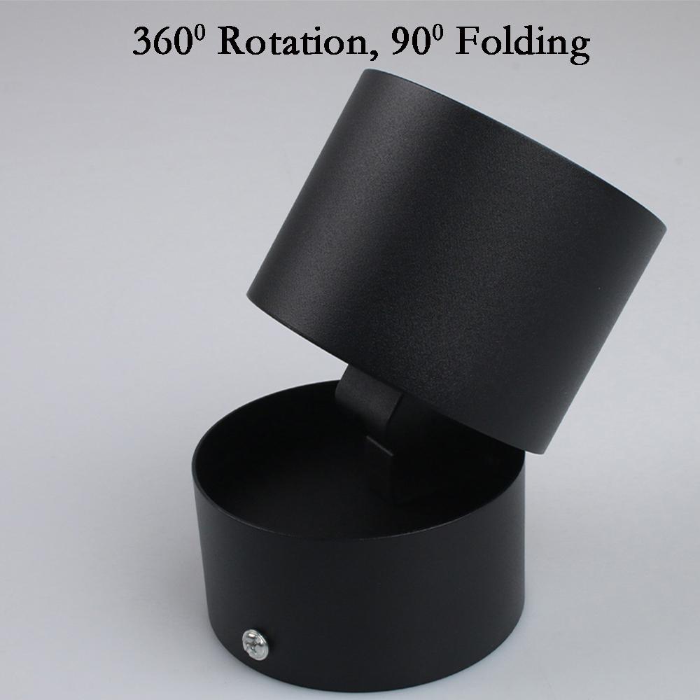 Dimmable LED Downlight Foldable Ceiling Spotlight 10W 15W 20W Surface Mounted Aluminum Spots Lamp For Room Home Kitchen Bathroom