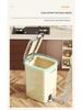 Luxury Pedal Trash Bin with Lid: Hands-Free Operation for Kitchen, Living, Dining, Bedroom