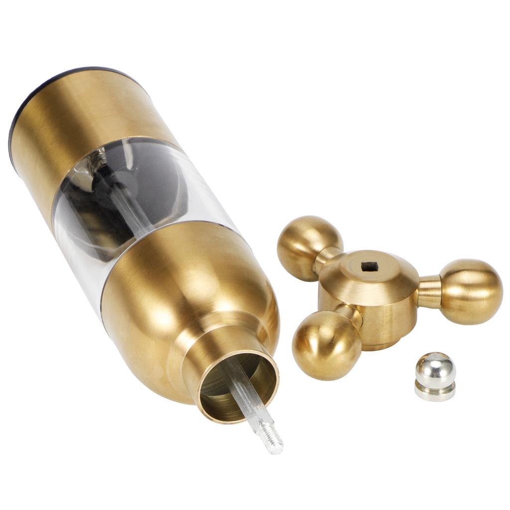 Rustfritt stål Pepper Salt Krydder Kvern Kvern Krydder Sliping Kjøkken Verktøy for CookingGold