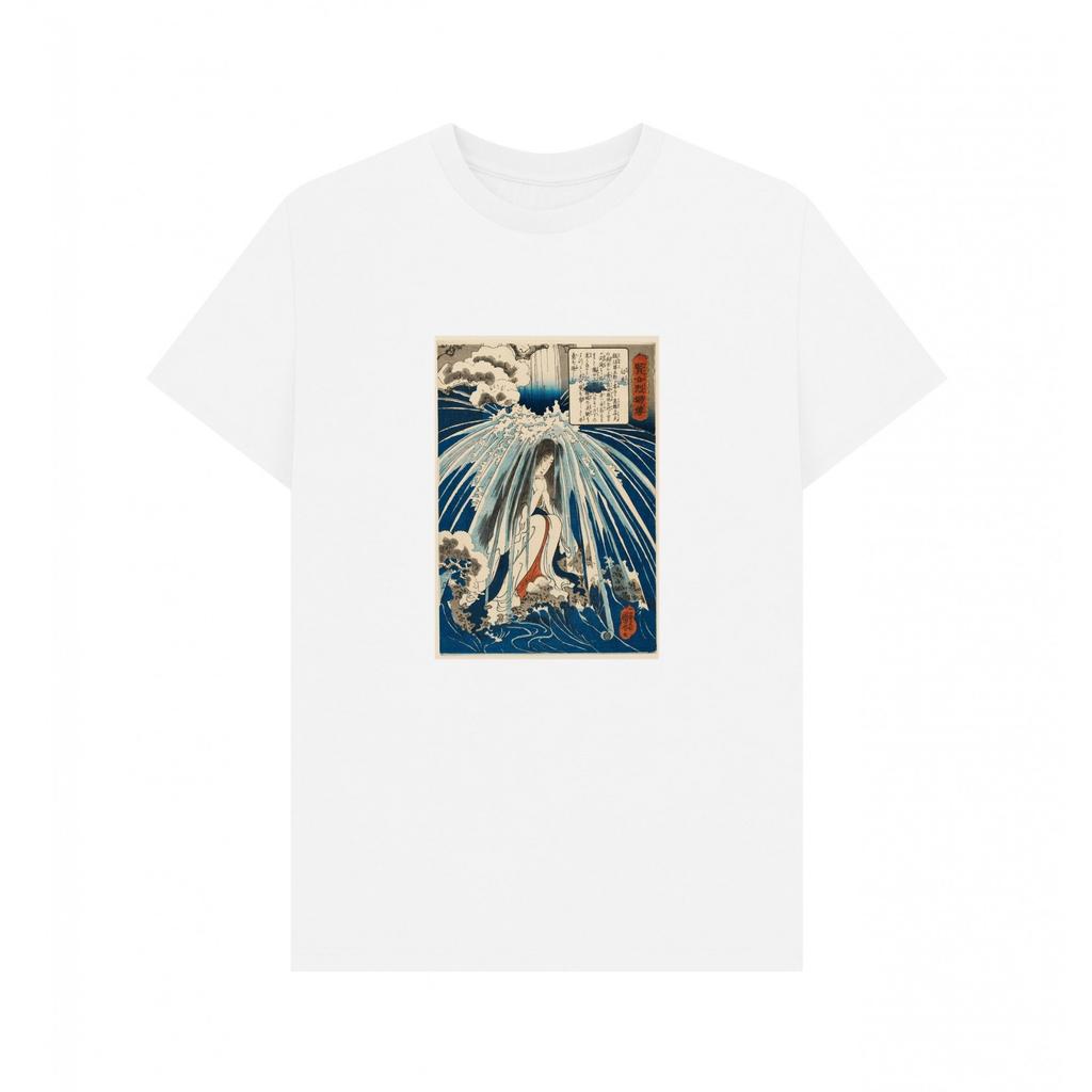 Apoh Unisex Adult Kuniyoshi In The Waterfall Ashmolean Museum T-Shirt