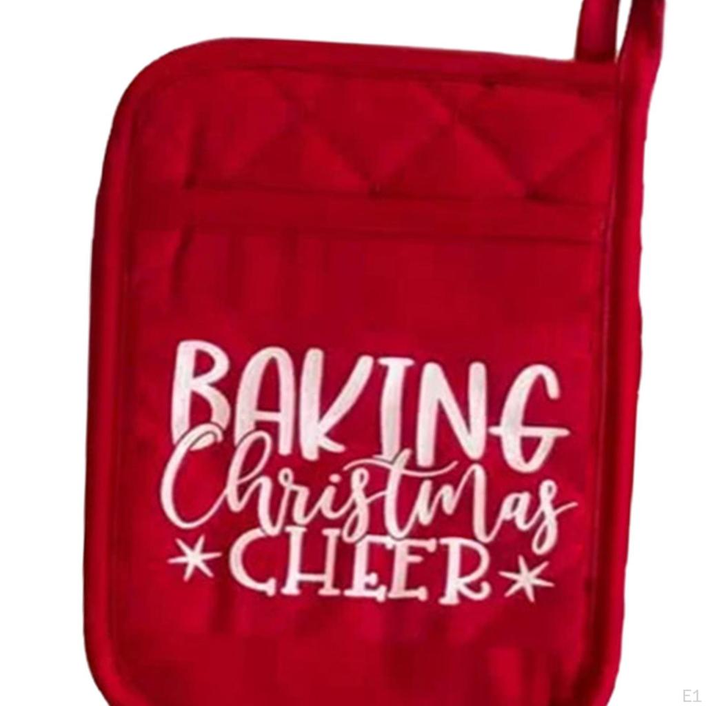 Christmas Pot Holders for Kitchen Potholders 25x18cm Non Slip Heat Resistant Oven Mitts Pad