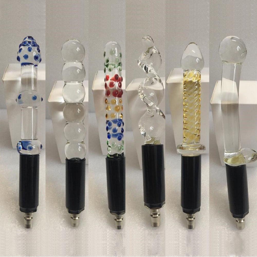 6 Types Glass Dildos with Vac-u-Lock Connerect Sex Machine Anal Attachments for Women and Men Masturbation Machine Accessories