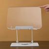 Ergonomic Acrylic Book Stand Height Adjustable and Angle for Reading Study and Cooking Foldable Portable Design