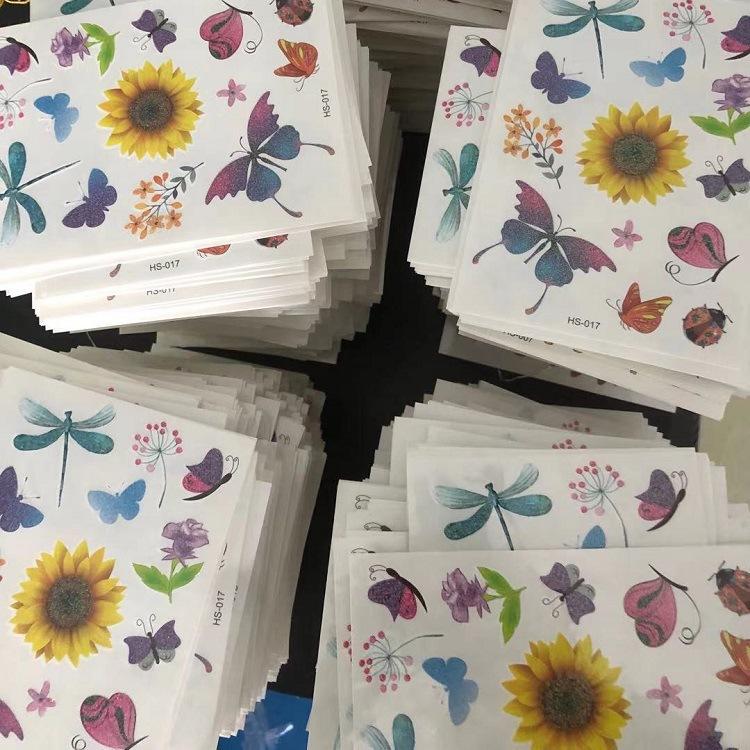 Kinder Tattoos Aufkleber Glitzer Goldstaub Cartoon Schmetterling Regenbogen Insekt Sonnenblume Farbset Niedliche Aufkleber