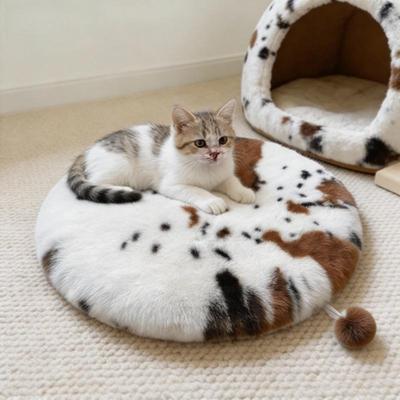 Thickened Round Cat & Dog Sleeping Mat and Blanket