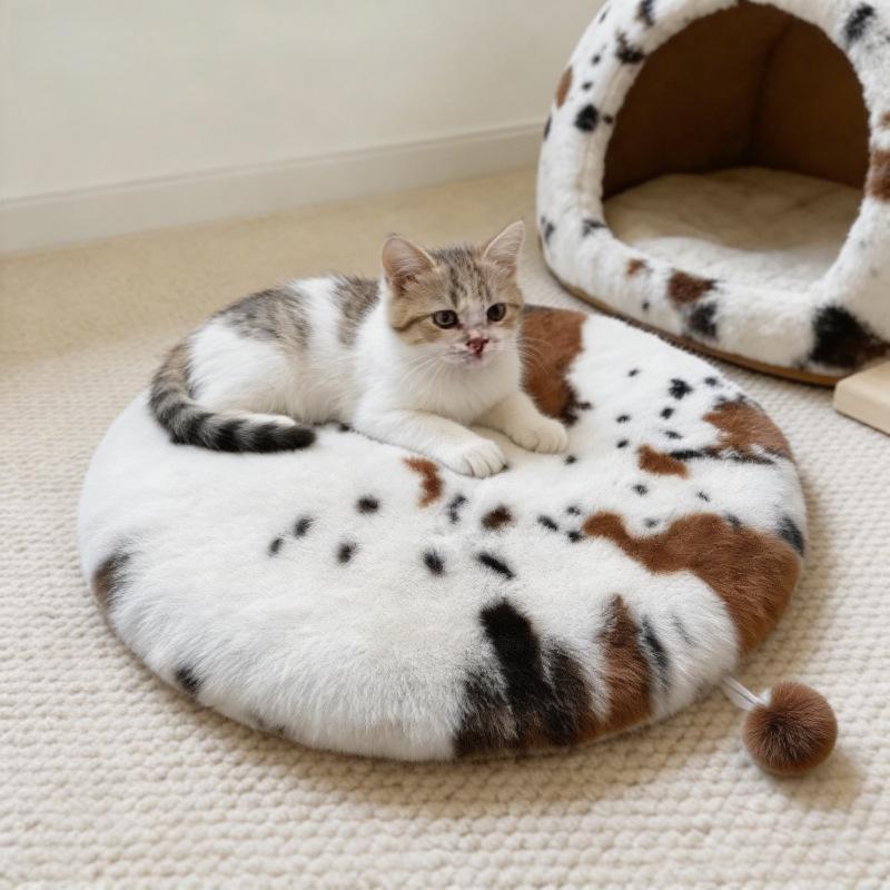 Thickened Round Cat & Dog Sleeping Mat and Blanket