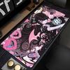 Gaming Mouse Pad Large Desk Mat Antislip Stitched Edges Cute Angel Anime Print Pink Tone Waterproof Mat for Home Use