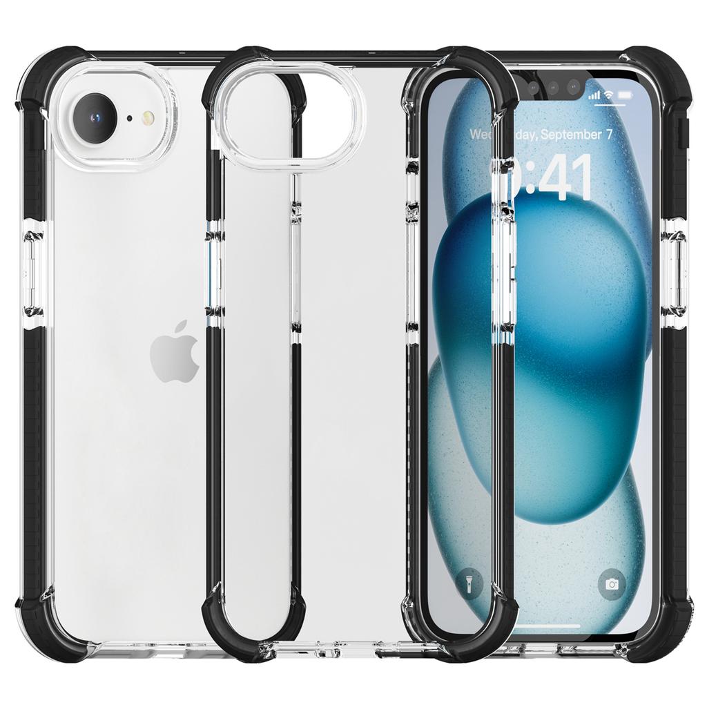 Für iPhone 16e Hülle 3-in-1 Sturzschutz TPU+TPE+Acryl Handyhülle