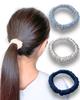 AQshop Silk Hair Thin and 1cm Set of 3 Non-Staining 100% Ties, Scrunchies, Small, Wide, (Assortment B)