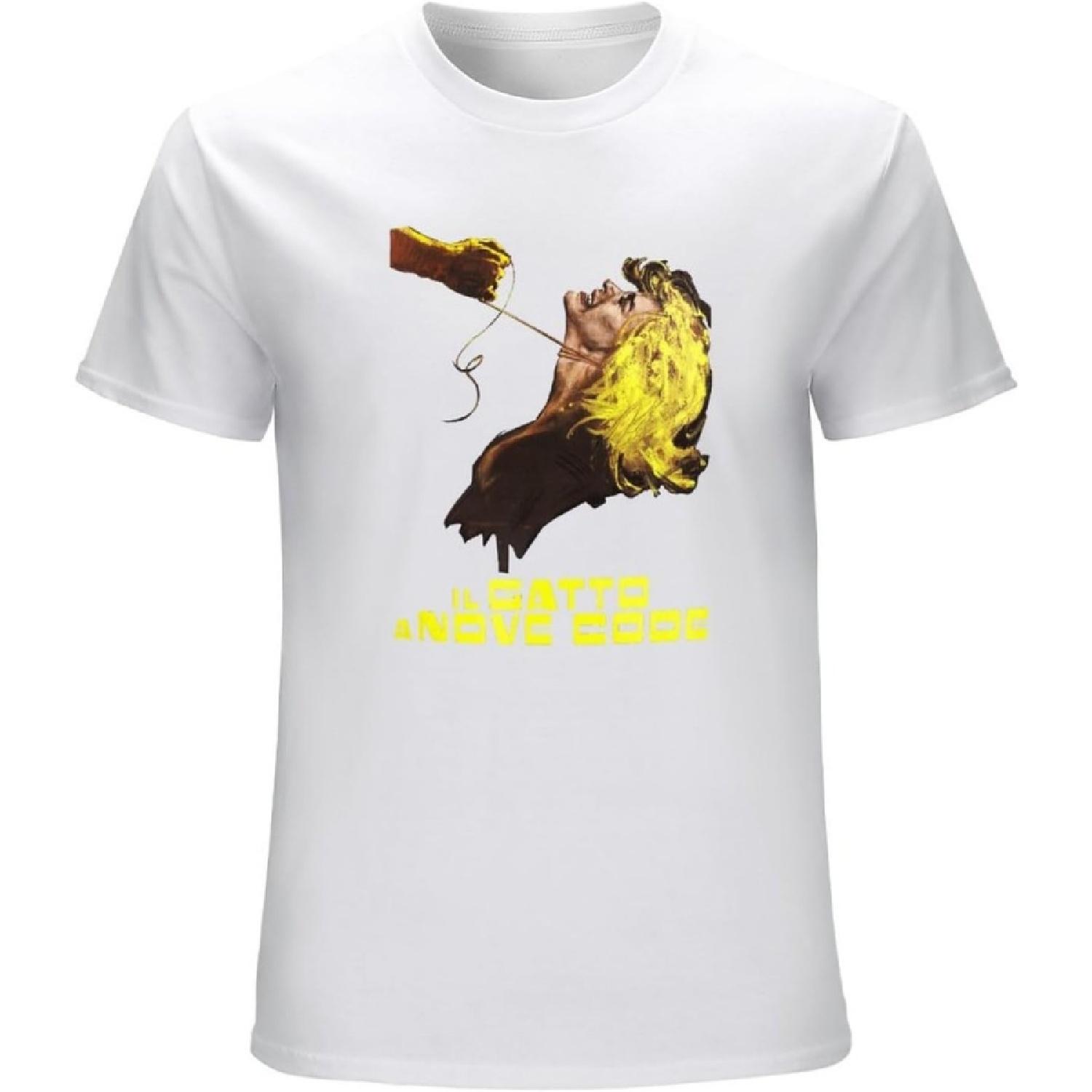 BLWANG Men s The Cat O  Nine Tails_Il Gatto A Nove Code T-Shirts White S