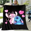 1pc Stitch Printing Blanket Soft, All Seasons Blanket for Living Room, Bedroom, Office, Personalized Gift with Cute Cartoon Design
