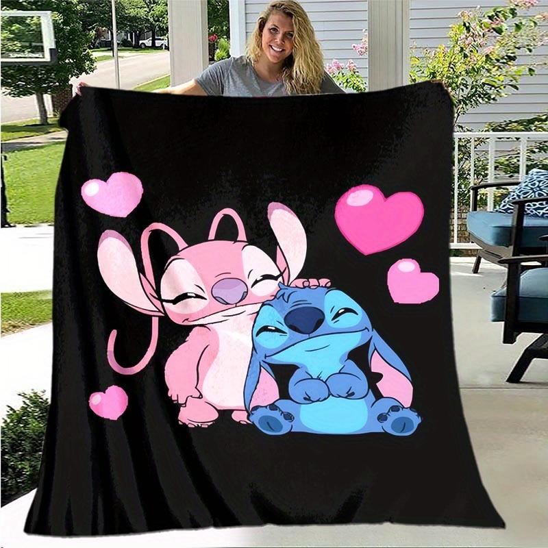 1pc Stitch Printing Blanket Soft, All Seasons Blanket for Living Room, Bedroom, Office, Personalized Gift with Cute Cartoon Design