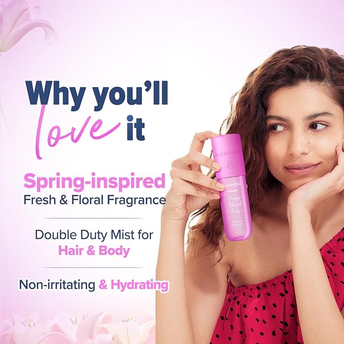 Aqualogica Refresh+ Dewy Floral Kiss Perfume Body Mist with Zemea