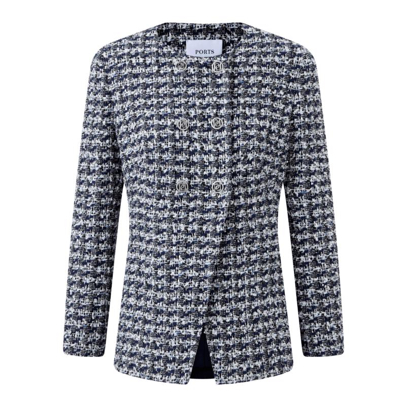 

PORTS Женский пиджак с лацканами, темно-синий бленд M