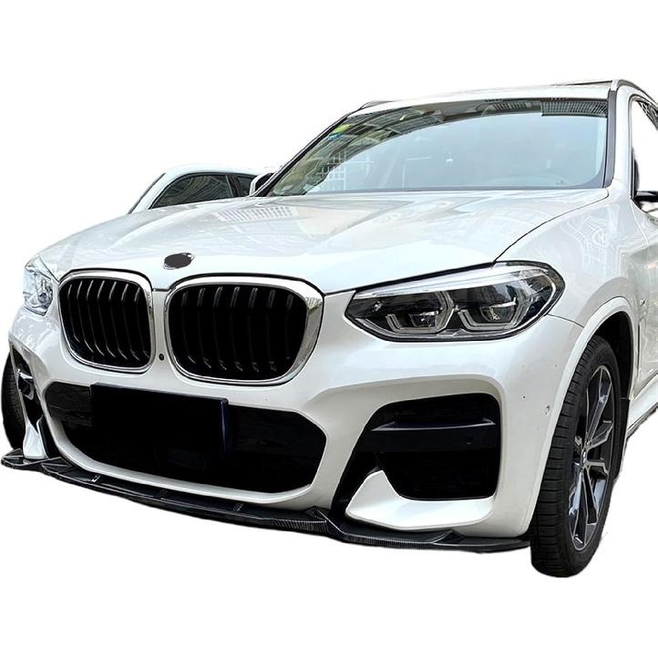 Compatible for BMW X3 G01 X4 G02 M40i M40d M-Pack M-Sport 2018-2021 Spoiler Diffuser Car Front Bumper Lip Splitter Black Body Kit Tuning(Bright