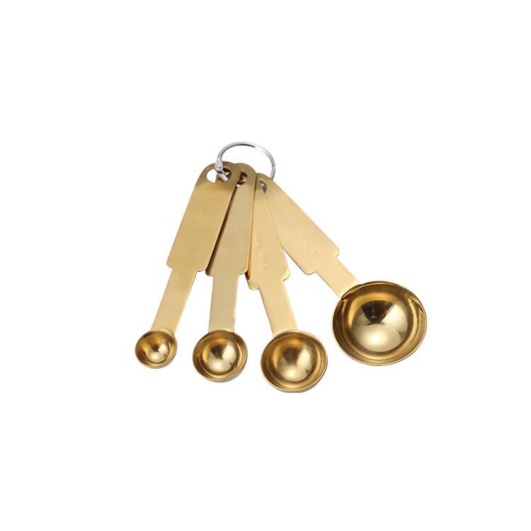 Piece 4 Modern Set Of Stylish Stainless Steel Measuring Cups And Spoons For Enthusiasts Baking