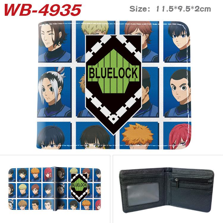 Blue Lock Anime Card Holder Colorful Print Short Wallet Folded Leather Purse 1pcs