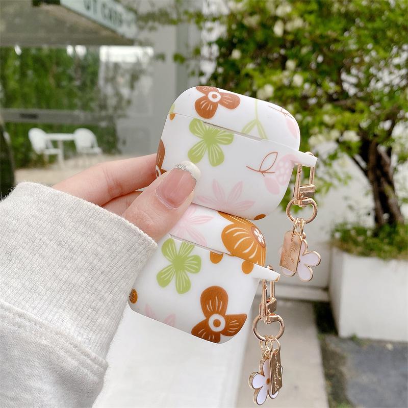 ins Korean flower for AirPods 1 generation protective case second generation 1 generation pro1 apple bluetooth headset case niche