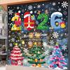 Christmas Stickers Shop Glass Window Decoration Stickers Christmas Party Stickers Gifts For Xmas Snowman Santa Claus Window Deco