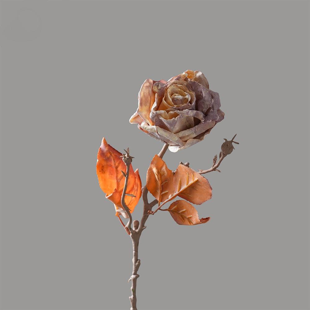 Plastic Simulation Rose Flower Retro Artificial Greenery Artificial Rose Branch Birthday Decor