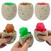 2PCS Dinosaur Egg Shape Stress Relief Toys Creative Squeeze Cup Pinch Music Decompression Netroots for Kids And Adults