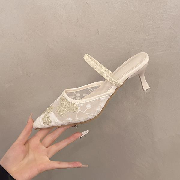 Fashion Low Shoes Hoof Heels Rome Fabric Rubber PU Cotton Shoes Low PU Hoof Heels Cotton Fabric Rome