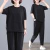 Fat Mm Plus Size Sports Suit for Women Summer Loose Fashion Short-sleeved Casual Two-piece Set