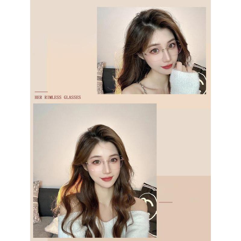 Fashion Sunglasses Oversized Square Frameless Photochromic Uv Protection Men Women Retro Chic Glasses Fashion Accessories