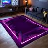 Purple Charm Neon Plant Frame Game Controller Carpet Esports Style Rug Retro Area Carpet Festival Decoration Carpet