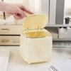 Large Opening Desktop Trash Can Double-layer Design Mini Waste Bin  Coffee Table