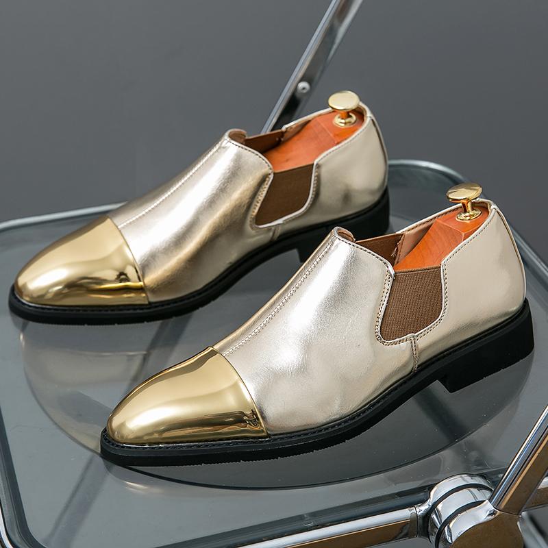 Designer Brand Elegant Suede Leather Shoes for Men's Pointed Groom's Wedding Shoes Men's Loafers Business Flat Shoes Versatile