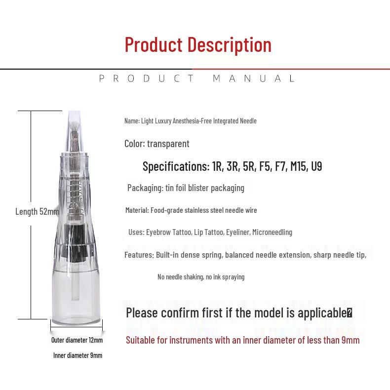 Universal Disposable Numbing Machine Needles for Permanent Makeup Eyebrow Microblading & Eyeliner