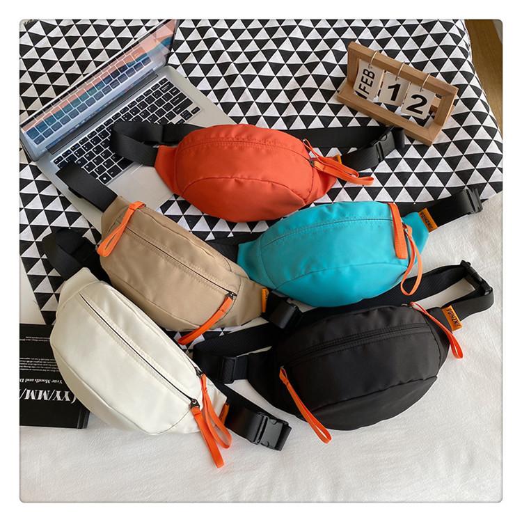 Crossbody-väska Enkel och mångsidig bröstväska ins Modemärke Liten kroppsväska Casual Japansk lätt sport löparväska