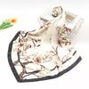 Mother's Day Romantic Flower Square Scarf Mom Silk Scarf Silk Feel Scarf Sunscreen Travel Shawl Temperament Versatile