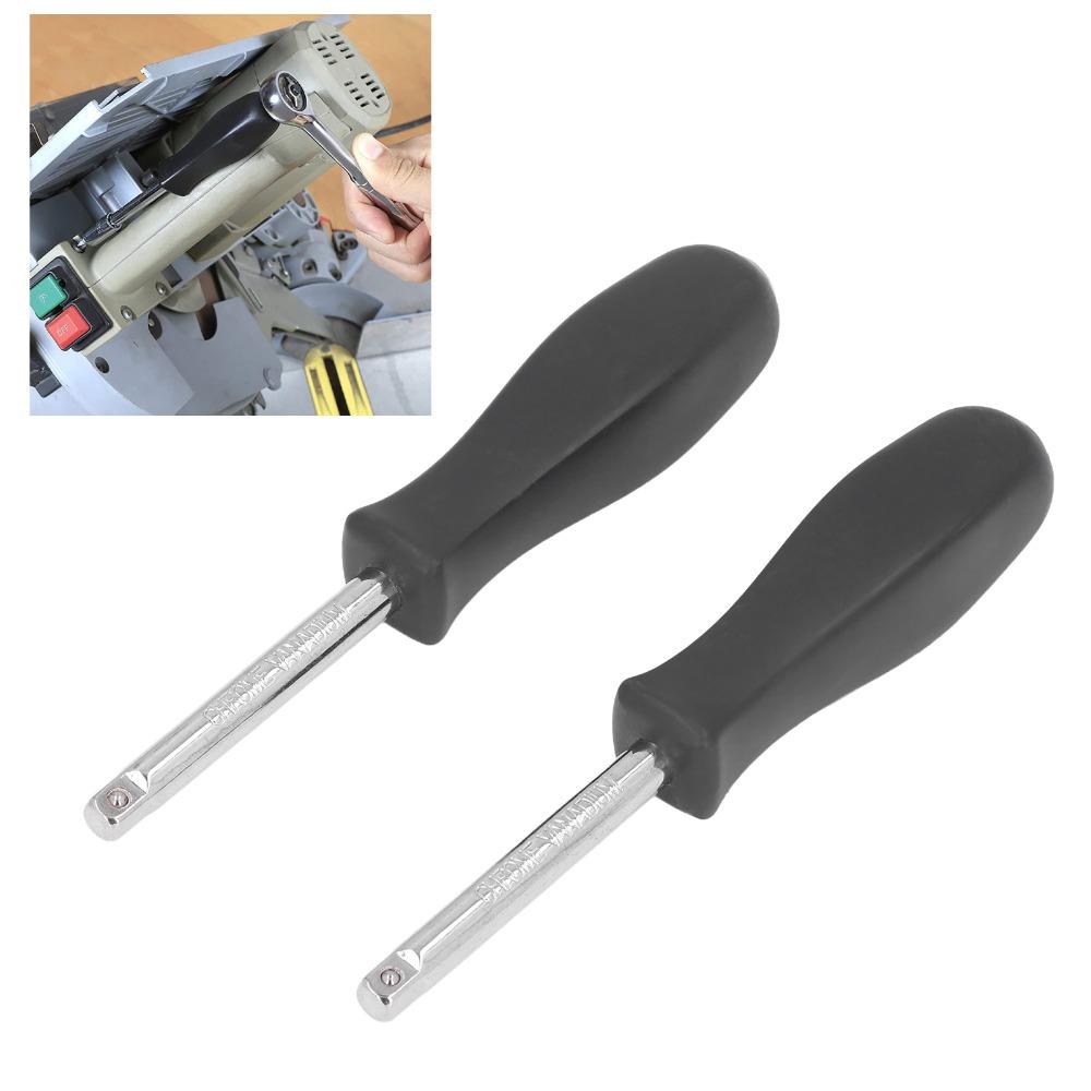 2PCS 5.9 Inch Length 1/4 Inch Drive Spinner Handle Anti-Slip Grip Internal Square Drive Socket Driver Handle