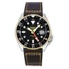 Reloj deportivo SKX GMT para hombre, automático, correa de piel, esfera marrón, SSK036K1, 100 m