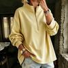 Women's Casual Half Zip Long Sleeve Pullover Sweatshirt for Fall Winter Everyday Wear