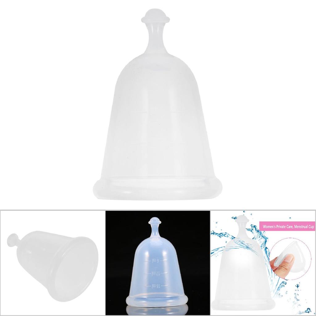 Women Reusable Medical Silicone Leak proof Feminine Hygiene Period Menstrual Cup Transparent S